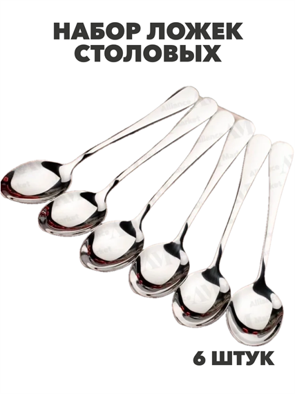 Набор столовых ложек из нержавеющей стали 6 штук, y3060702900 y3060702900 - фото 60029