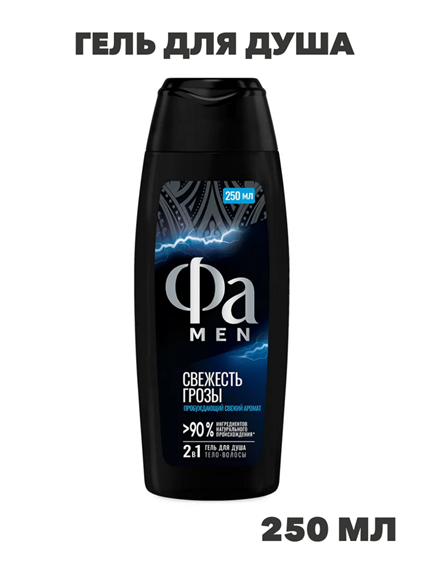 Фа MEN Гель для душа мужской Свежесть Грозы, 250 мл, n4110-352395 n4110-352395