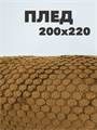 Плед с белой окантовкой 200х220 см, коричневый b2020100222 b2020100222 - фото 44970