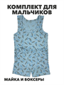 Комплект для мальчиков  (майка + боксеры), голубой, r1020101829 r1020101829 - фото 58200
