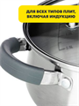 VETTA Вена Кастрюля 20х11,5см. 3,6л. со стекл. крышкой, индукция, n3638-gl-822-064 n3638-gl-822-064 - фото 62078